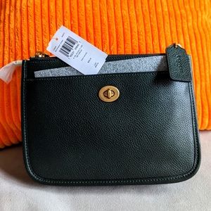 Coach slim turnlock crossbody bag in Amazon green